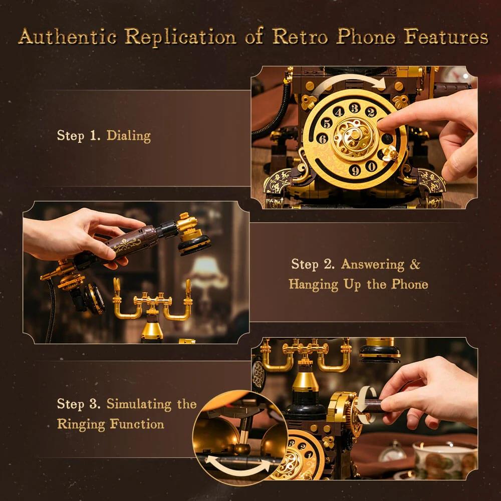PANTASY - Téléphone Rétro - Bloc de Construction 766 pcs