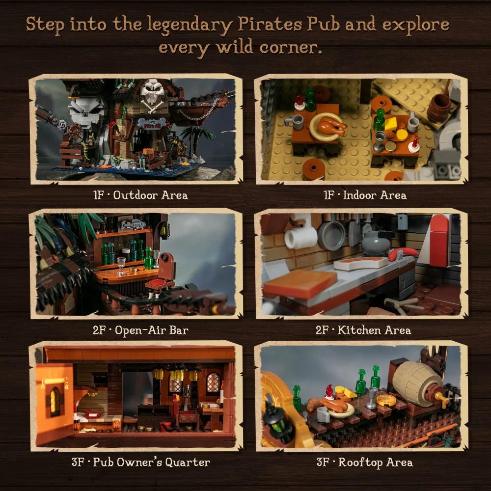 PANTASY - Le pub des pirates - Bloc de Construction 2814 pcs