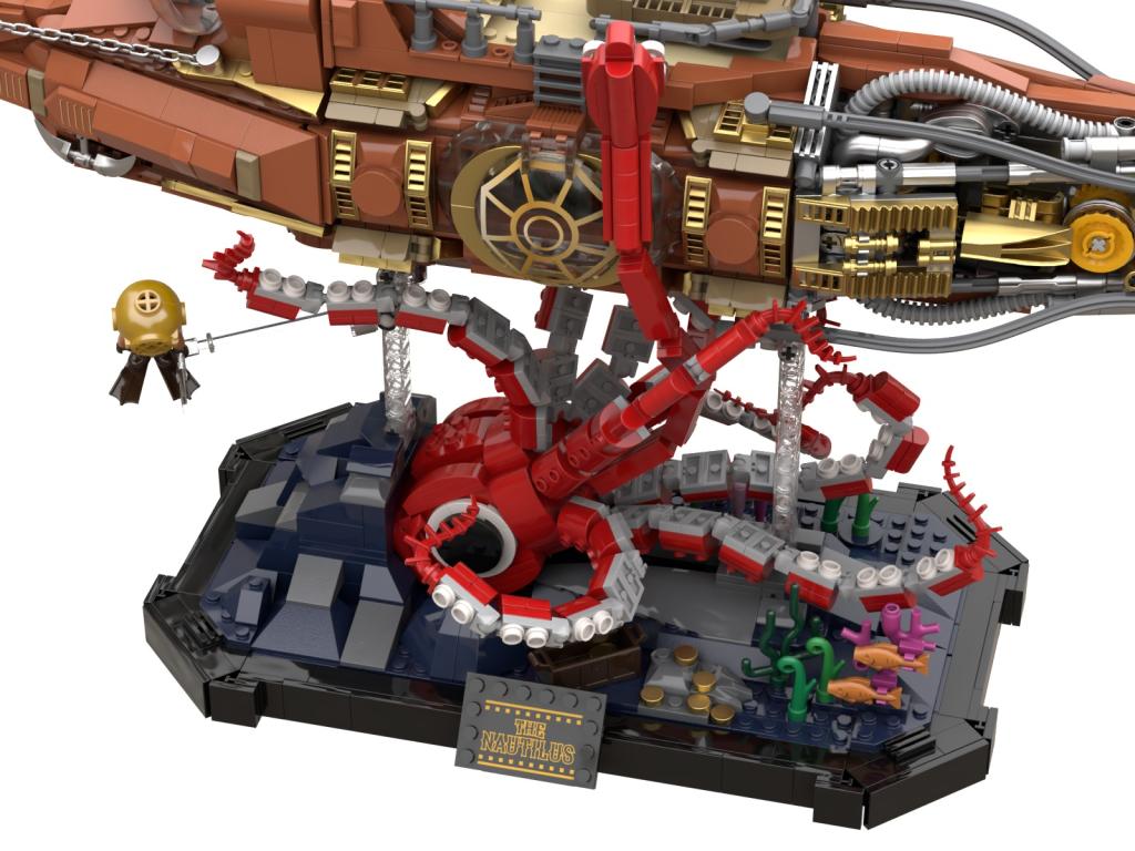 PANTASY - Le Nautilus Steampunk - Bloc de Construction 2552 pcs