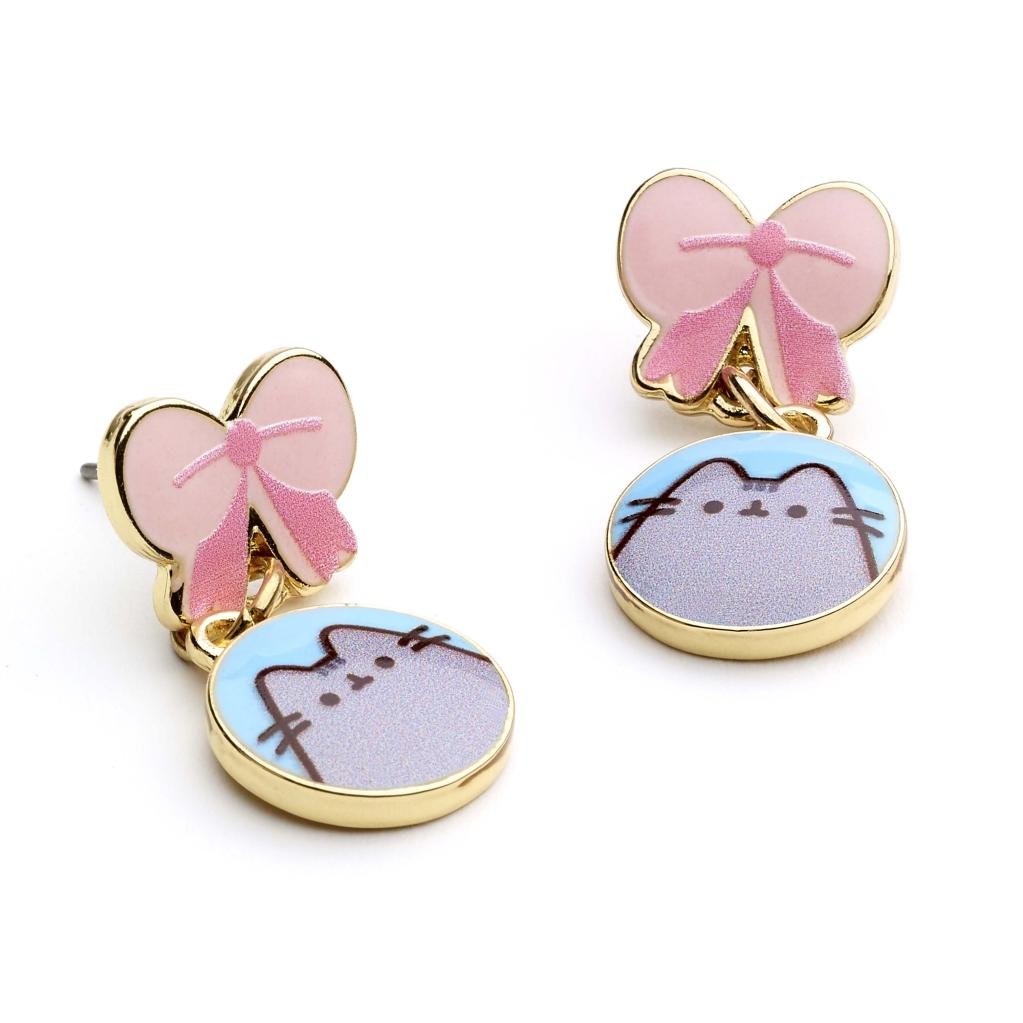 PUSHEEN - Noeud - Boucles d'Oreilles Pendantes
