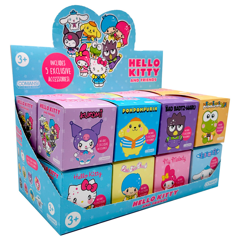 HELLO KITTY & Friends - Display de 16 Assortiments de Figurines - 6cm