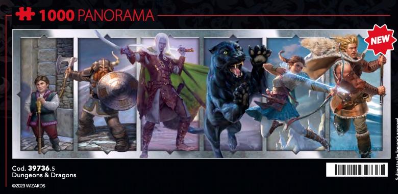 DONJONS ET DRAGONS - Personnages - Puzzle Panorama 1000P