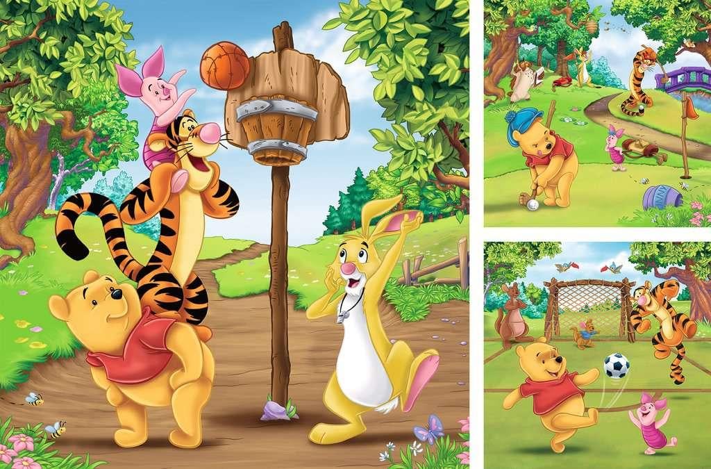 WINNIE L'OURSON - Journée sportive - 3 Puzzle 49P
