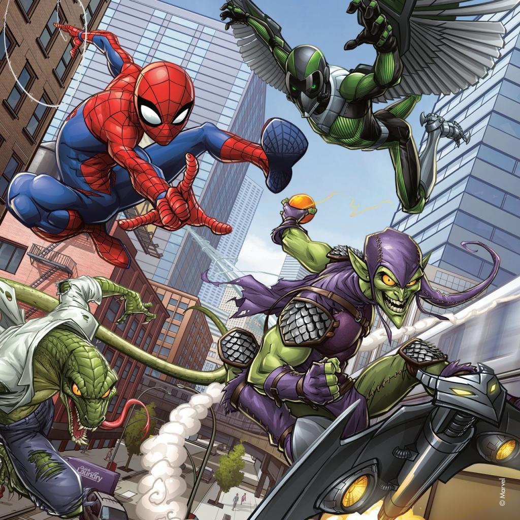 SPIDER-MAN - En action - 3 Puzzle 49P