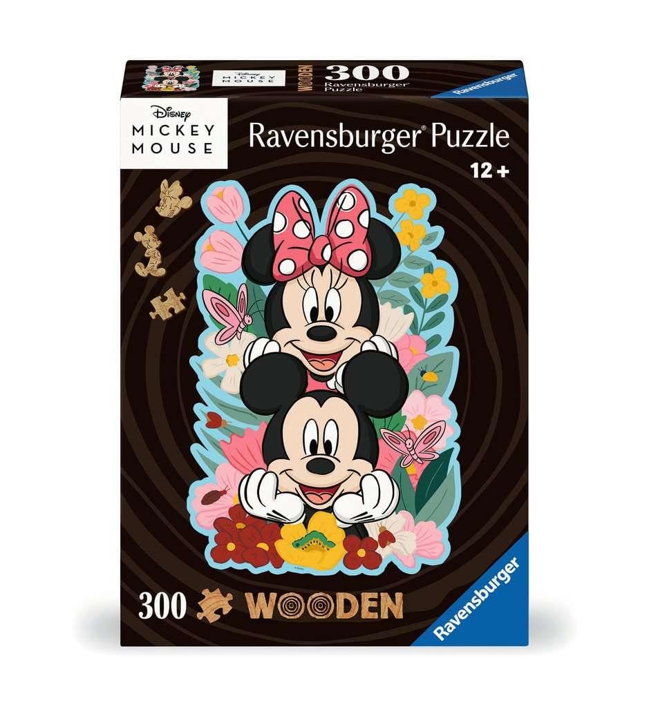 DISNEY - Mickey & Minnie - Puzzle forme en bois 300P