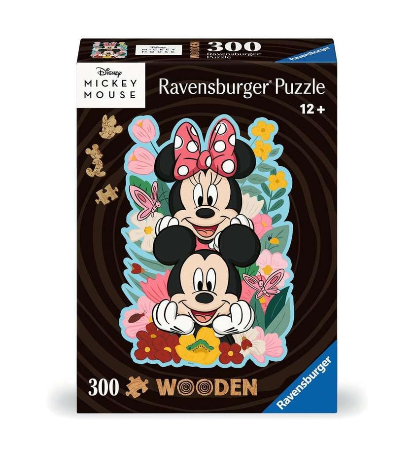 DISNEY - Mickey & Minnie - Puzzle forme en bois 300P