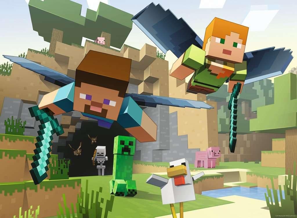 MINECRAFT - Les aventures de Minecraft - Puzzle 200P XXL