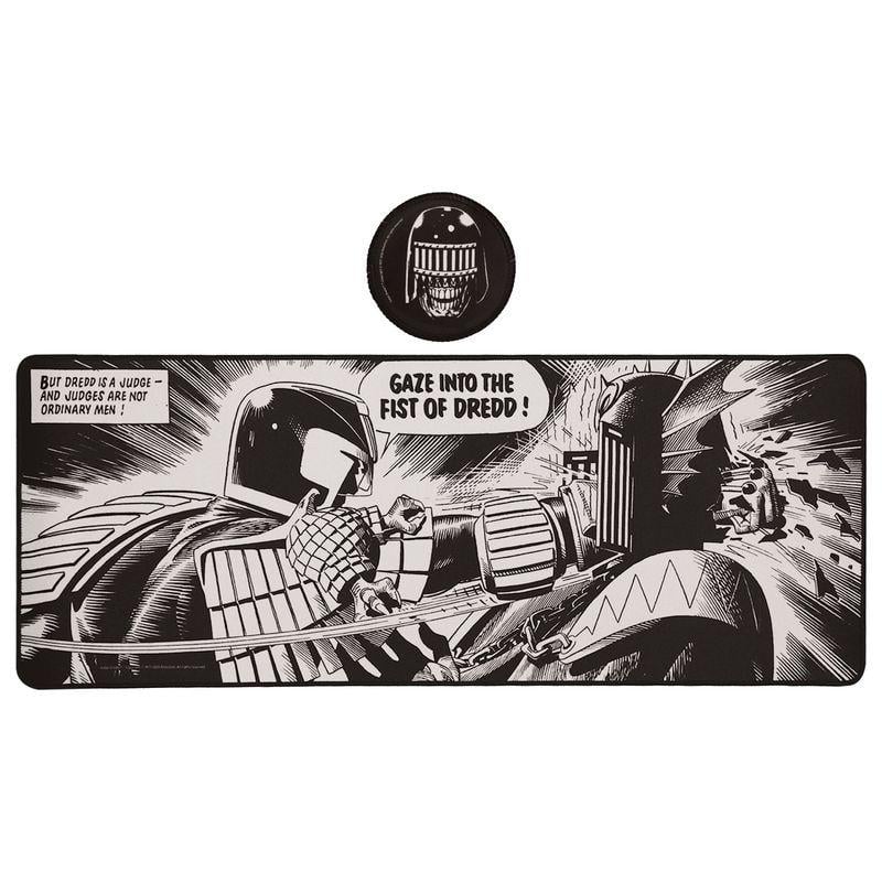 2000AD JUDGE DREDD - Tapis de Bureau XL + 1 Sous-Verre