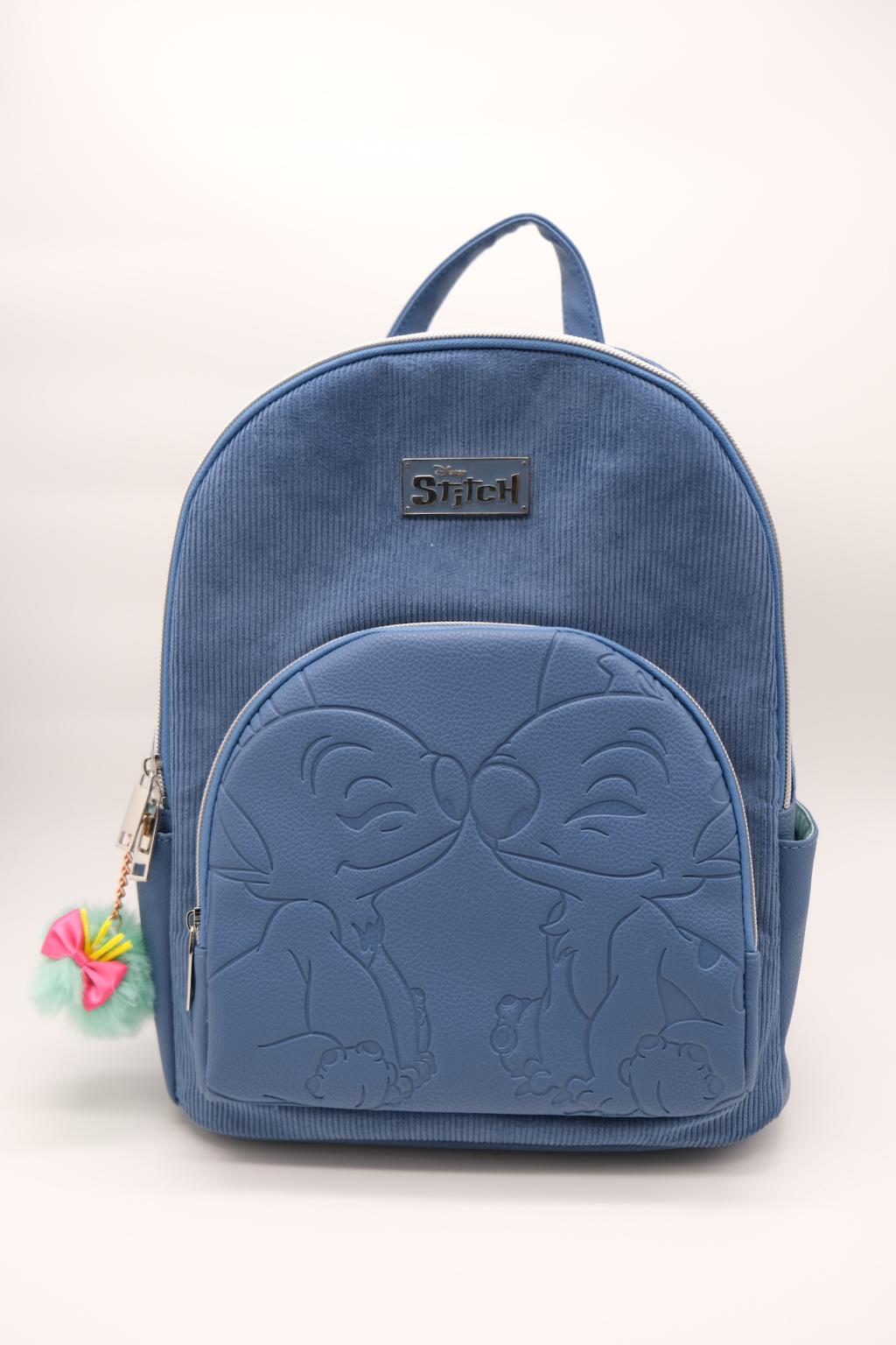 STITCH & ANGEL - Blue Corduroy - Sac à Dos Fashion Duo - '32x25x14cm'