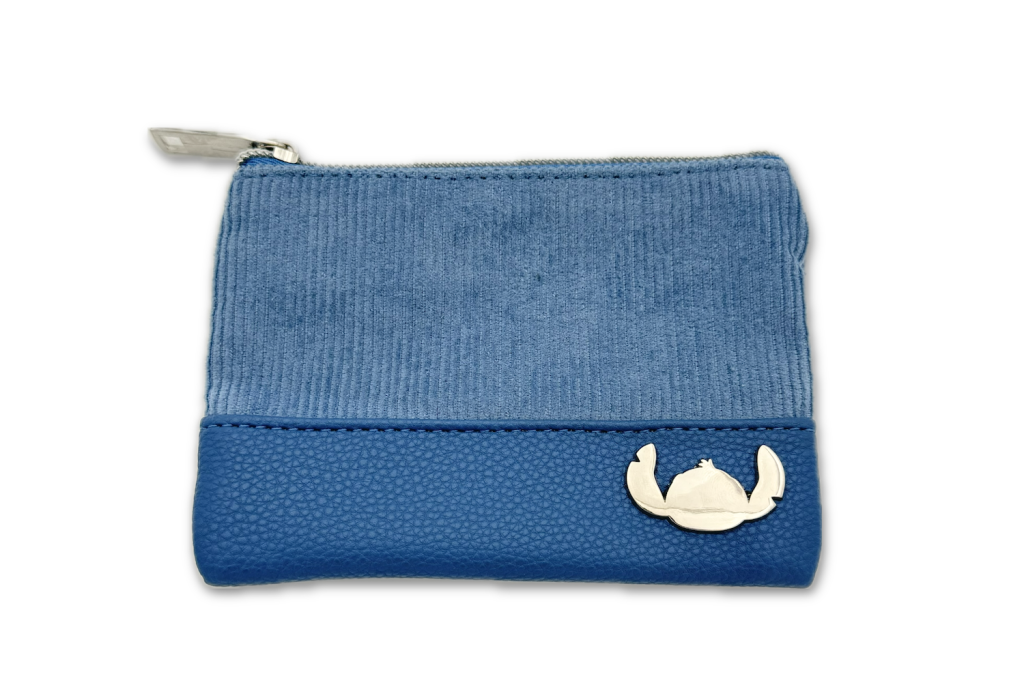 STITCH & ANGEL - Bleu Corduroy Fashion Duo - Porte-monnaie '14x10x1cm'