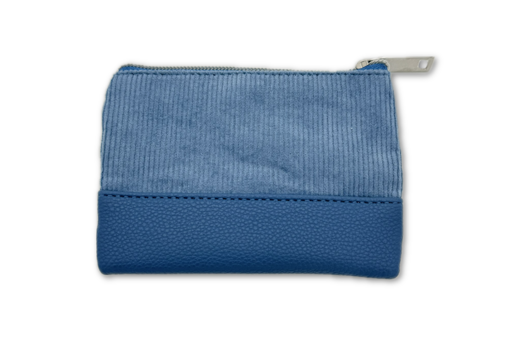 STITCH & ANGEL - Bleu Corduroy Fashion Duo - Porte-monnaie '14x10x1cm'