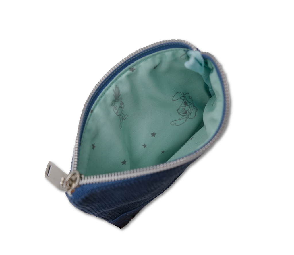 STITCH & ANGEL - Bleu Corduroy Fashion Duo - Porte-monnaie '14x10x1cm'