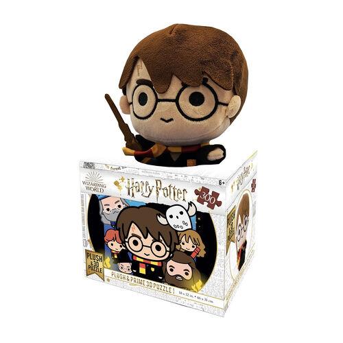 HARRY POTTER - Puzzle lenticulaire 3D 300P '31x23cm' & peluche Harry