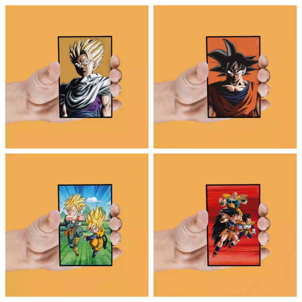 DRAGON BALL Z - Personnages - Set de 4 Magnet Lenticulaire