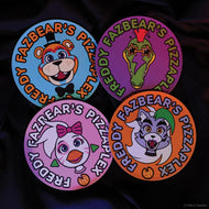 FIVE NIGHTS AT FREDDDY'S - 4 Dessous de Verres Gravés en Métal