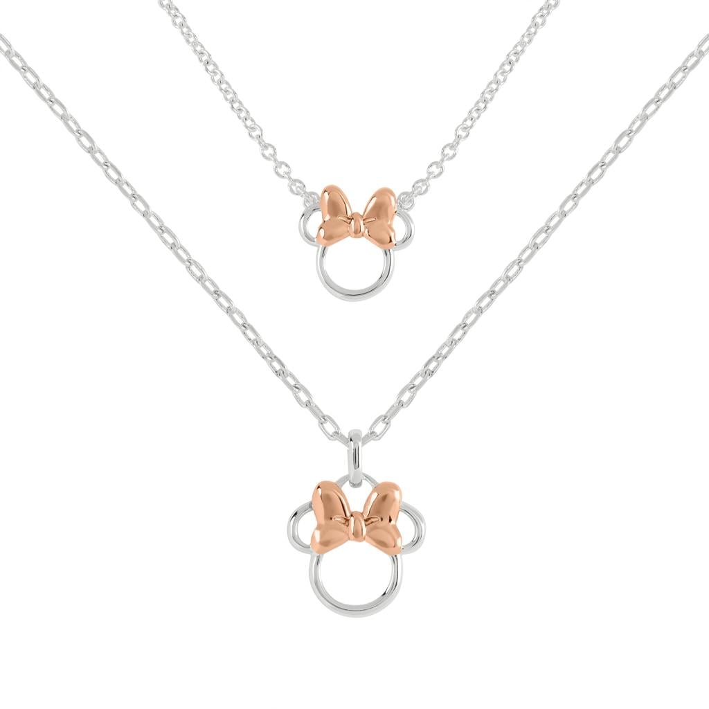 MINNIE - Set Maman & Fille - 2 Colliers en Laiton Plaqué Argent