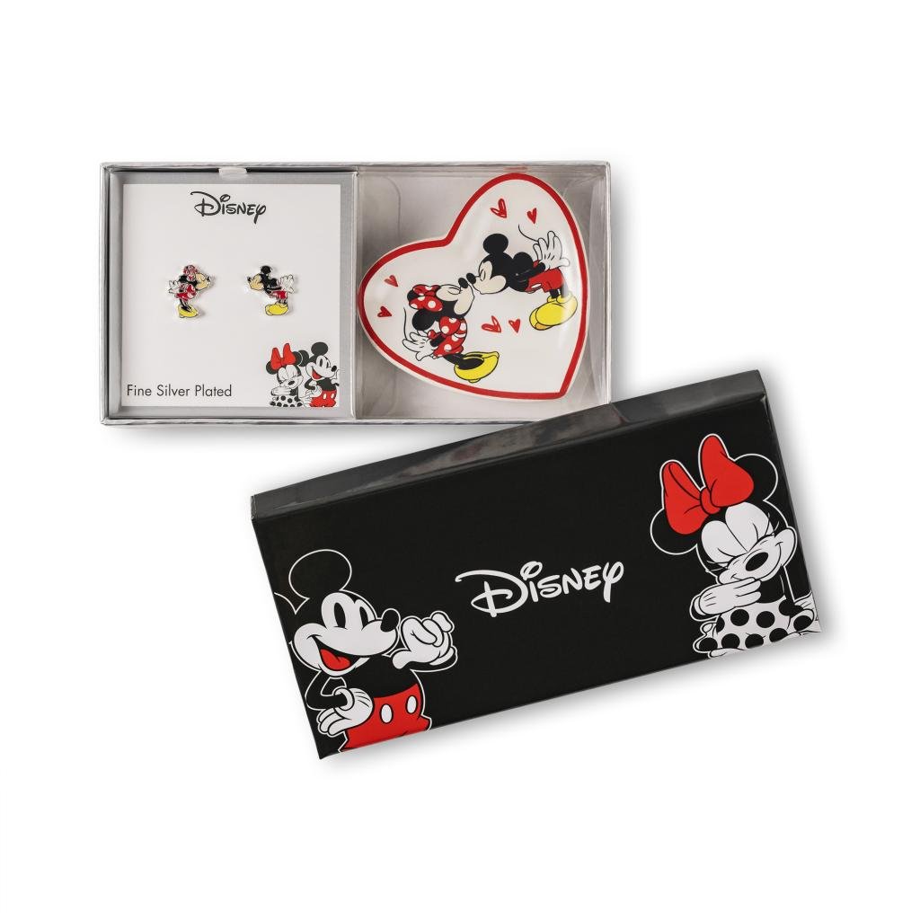 MICKEY & MINNIE - Gift Box - Boucles d'Oreilles + Plateau à Bijoux