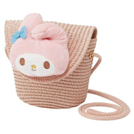 HELLO KITTY - My Melody - Sac bandoulière en paille 13.8x14cm