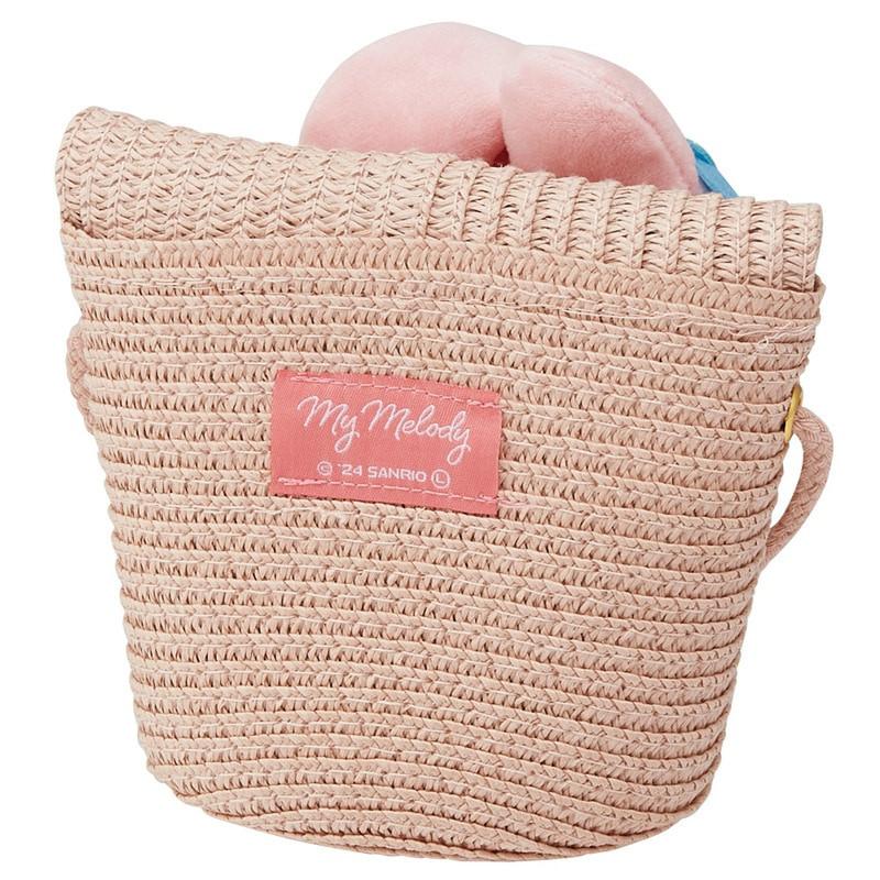 HELLO KITTY - My Melody - Sac bandoulière en paille 13.8x14cm