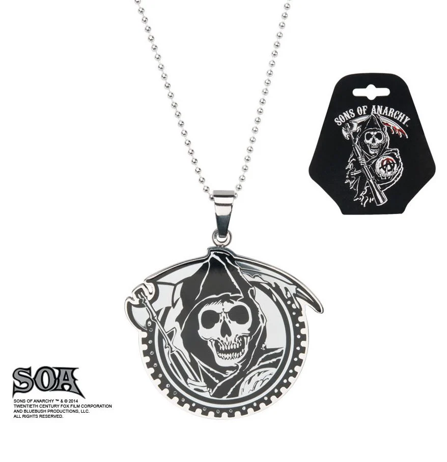 SONS OF ANARCHY - Grim Reaper Geard with Gunsickle Pendants with Chain