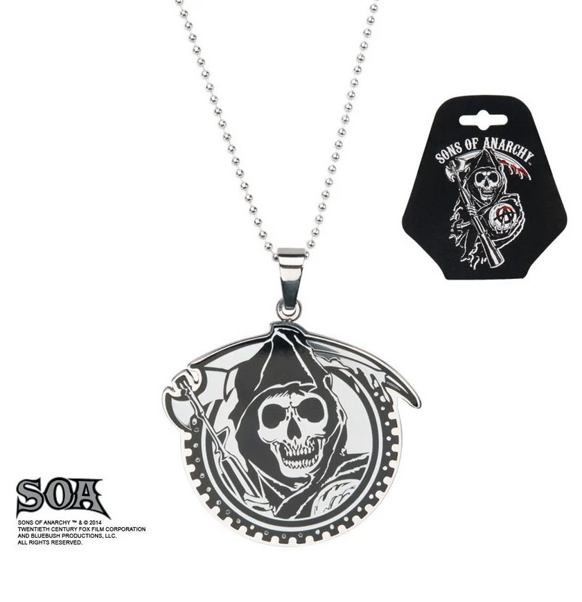 SONS OF ANARCHY - Grim Reaper Geard with Gunsickle Pendants with Chain