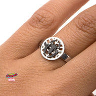 MARVEL - Women's Silver Plated Brass Spider-Man Ring - Size 9