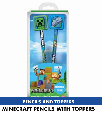 MINECRAFT - Pencil & Topper 2PK