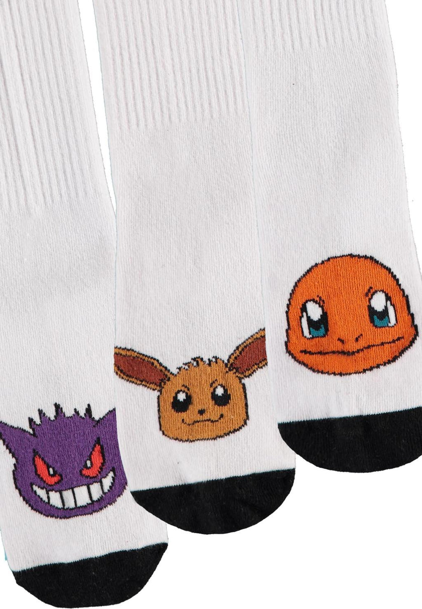 POKEMON - Trio - Pack de 3 Paires de Chaussettes Sport (T39-42)
