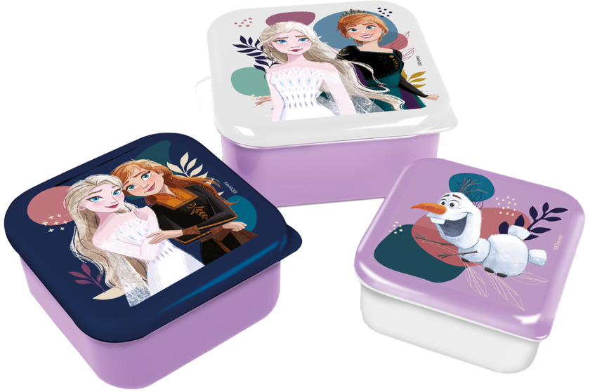 REINE DES NEIGES - Elsa & Anna - Boîtes à Snack - 3 pcs