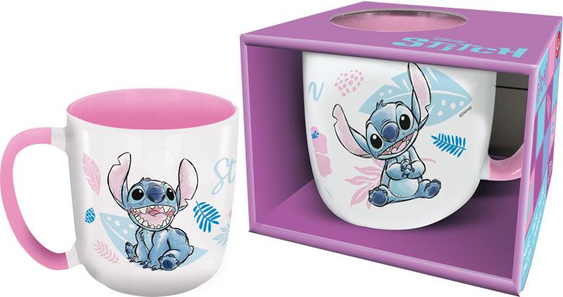 STITCH - Watercolor Rose - Mug Elite Intérieur Coloré - 384ml