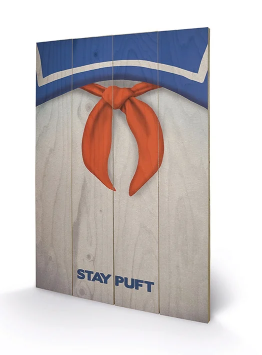 GHOSTBUSTERS - Stay Puft - Impression sur bois 40x59cm