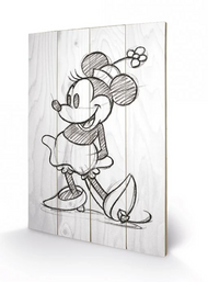 DISNEY - Minnie Mouse - Impression sur bois 40x59cm