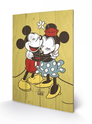 DISNEY - Mickey & Minnie Mouse True Love - Impression sur bois 40x59cm