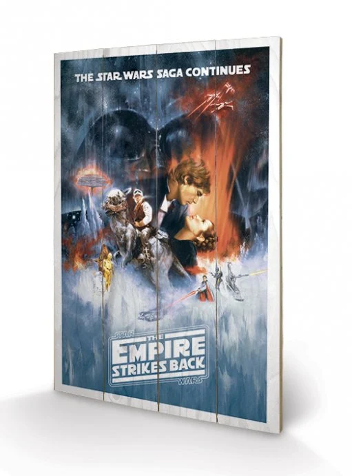 STAR WARS - Empire Strike Back - Impression sur bois 40x59cm