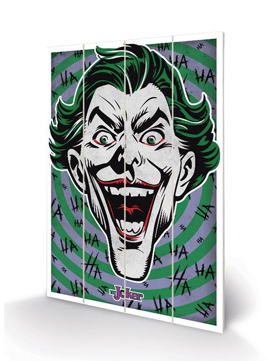 DC COMICS - The Joker HaHaHa - Impression sur bois 40x59cm