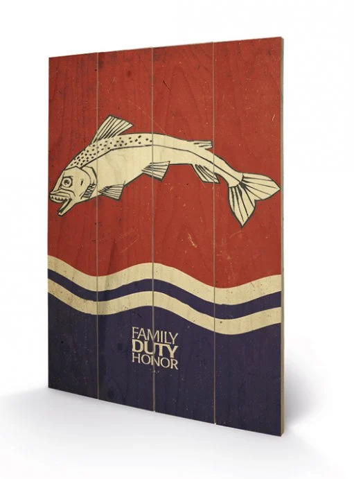 GAME OF THRONES - Tully - Impression sur bois 40x59cm