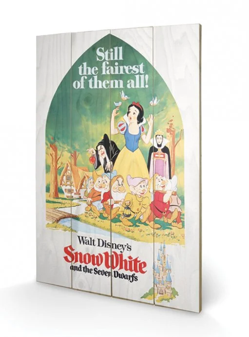 DISNEY - Snow White Still the Faires - Impression sur bois 40x59cm