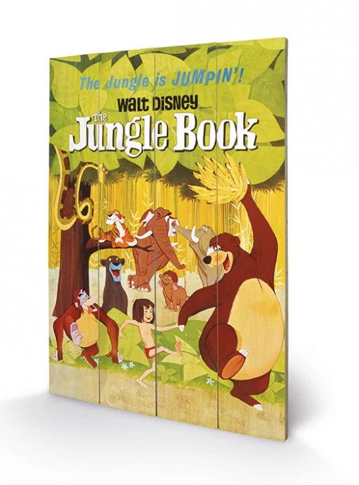 DISNEY - The Jungle Book Jumping - Impression sur bois 40x59cm