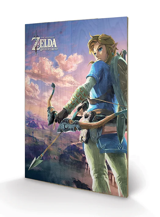 ZELDA BREATH OF THE WILD - Hyrule Scene - Impression sur bois 40x59cm