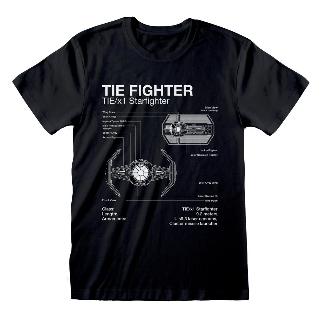 STAR WARS - T-Shirt - Tie Fighter Sketch (S)