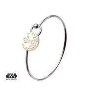 STAR WARS - Rebel Alliance Symbol with Clear Gem Bangle Bracelet