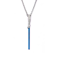 STAR WARS - Stainless Steel Blue Lightsaber Pendant Necklace
