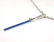 STAR WARS - Stainless Steel Blue Lightsaber Pendant Necklace