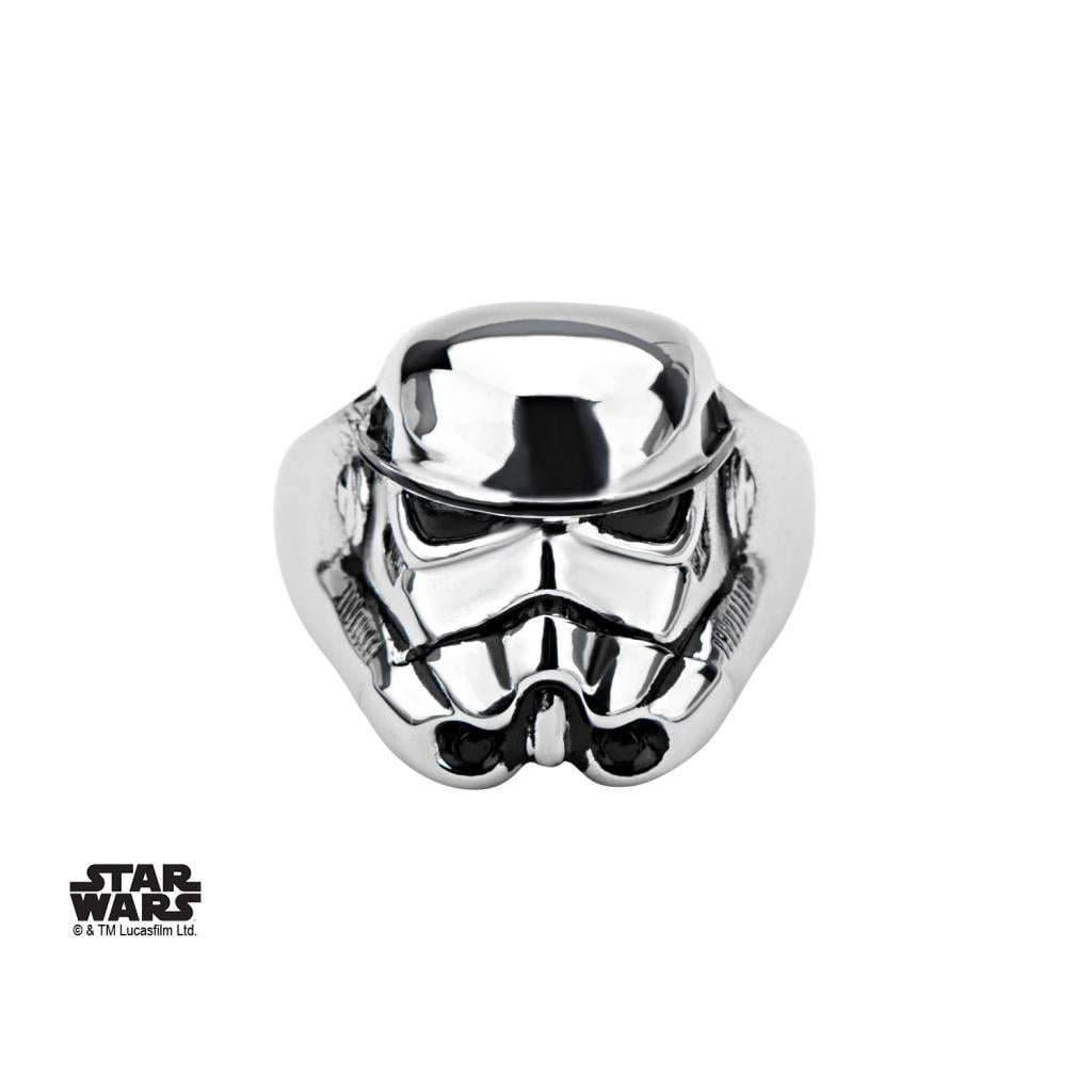 STAR WARS - Men's Stainless Steel 3D Stormtrooper Ring - Size 10