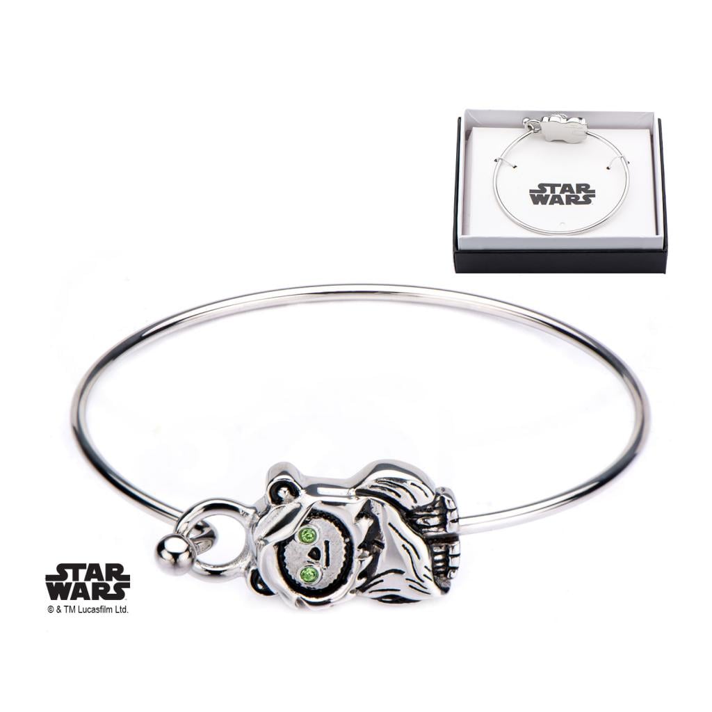 STAR WARS - Women's Stainless Steel 3D Ewok Bangle Bracelet