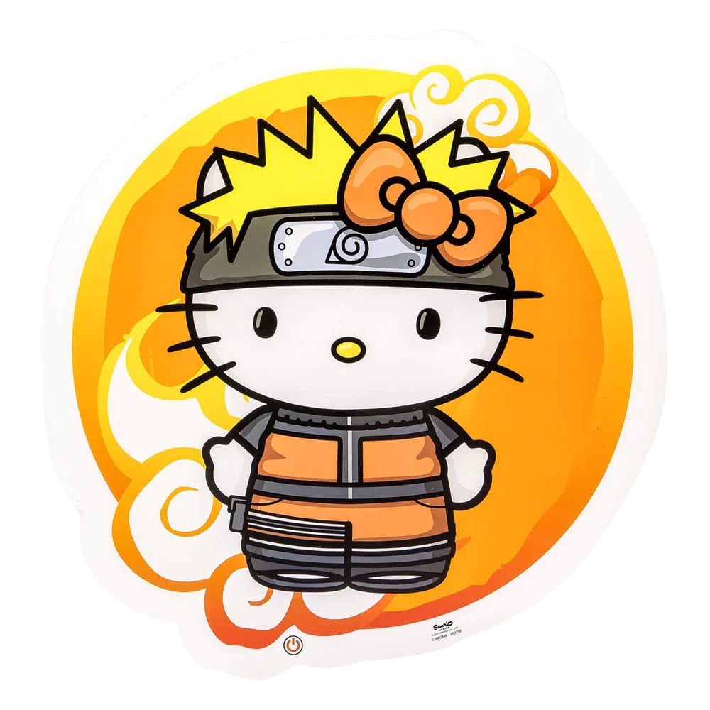 NARUTO x HELLO KITTY - Neon Mural Led - 30 cm
