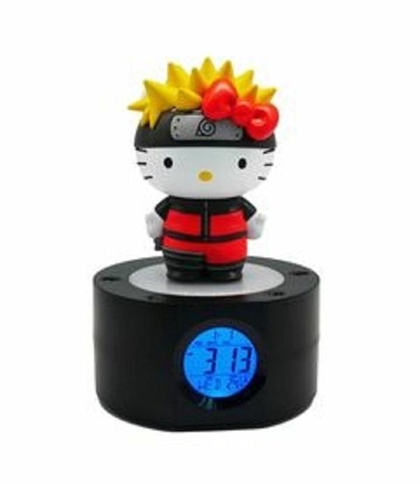 NARUTO x HELLO KITTY - Réveil Lumineux LED - 18 cm
