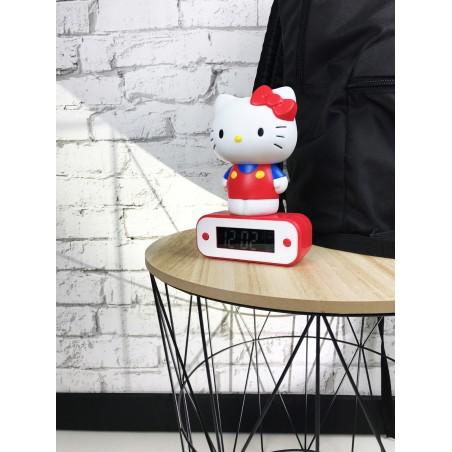 HELLO KITTY - Réveil avec lampe LED - 17cm
