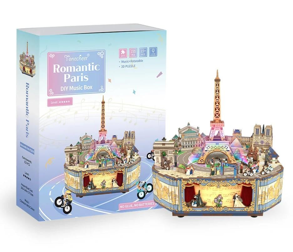 PARIS ROMANTIQUE - Boite Musicale DIY - 156pcs