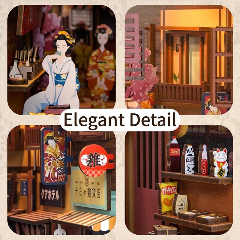 BOOK NOOK KIT - DIY- Epicerie Japonaise - 134pcs + LED Light